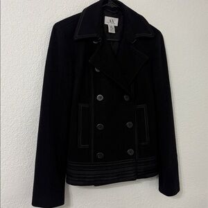 Armani Exchange Black Double Breasted Coat